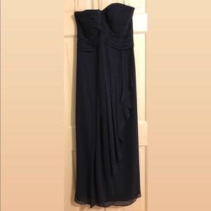 Size 10 David’s Bridal Navy bridesmaid dress